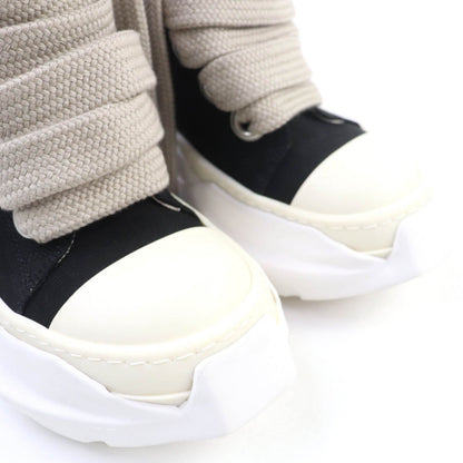 Rick Owens High Cut Sneakers 69773 Canvas Black Jumbo Laces Abstract Sneak 36