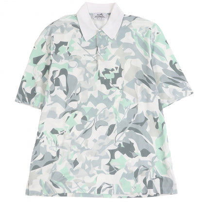 Hermes Short Sleeve Polo Shirt Cotton White Type S