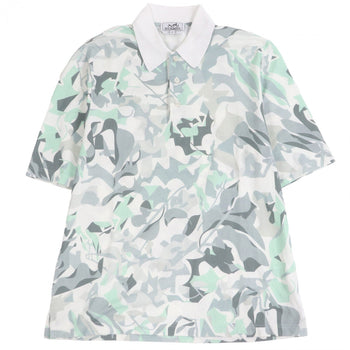 Hermes Short Sleeve Polo Shirt Cotton White Type S