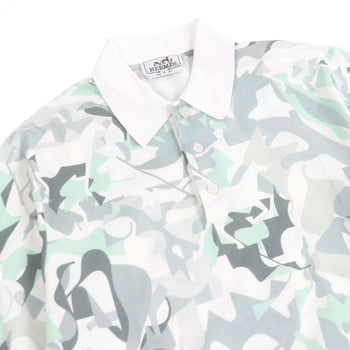 Hermes Short Sleeve Polo Shirt Cotton White Type S