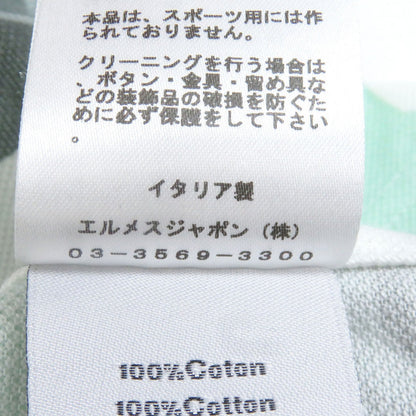 Hermes Short Sleeve Polo Shirt Cotton White Type S