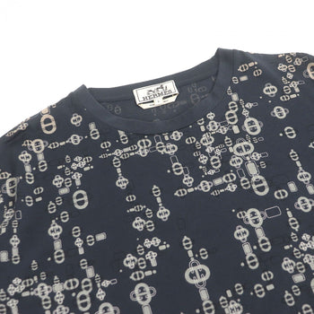 Hermes Short Sleeve T-Shirt Cotton Blue Gray Type L