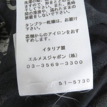 Hermes Short Sleeve T-Shirt Cotton Blue Gray Type L