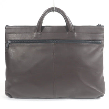 Porter Business Bag Leather Brown Around Brief Case
