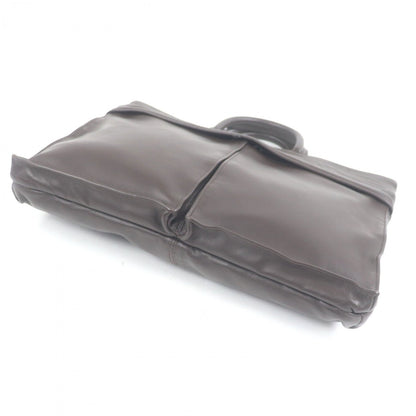 Porter Business Bag Leather Brown Around Brief Case