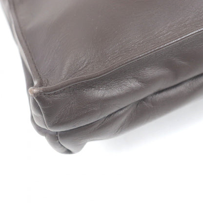 Porter Business Bag Leather Brown Around Brief Case