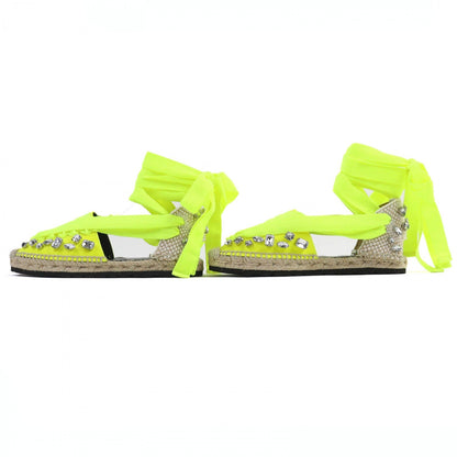 Loewe Sandals Jute Neon Yellow 36
