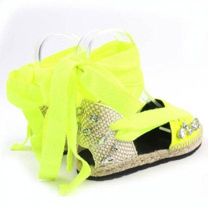 Loewe Sandals Jute Neon Yellow 36