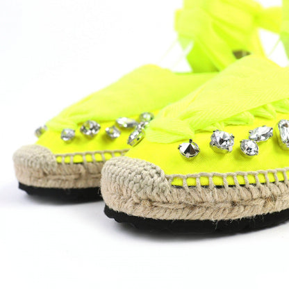 Loewe Sandals Jute Neon Yellow 36
