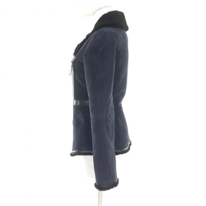 Hermes Jacket Sheep Leather Navy Black 34