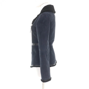 Hermes Jacket Sheep Leather Navy Black 34