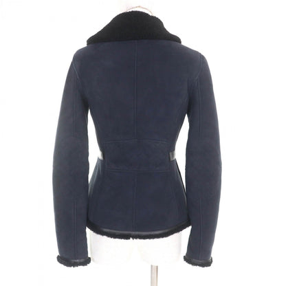 Hermes Jacket Sheep Leather Navy Black 34