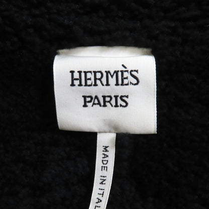 Hermes Jacket Sheep Leather Navy Black 34