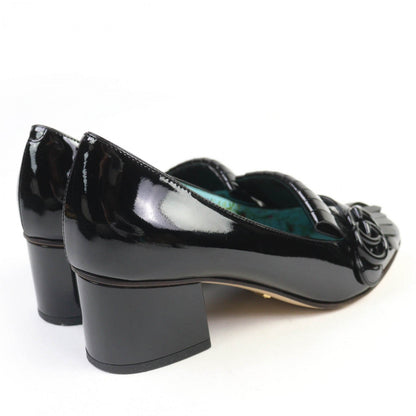 Gucci Pumps 474510 Patent Leather Black 36.5