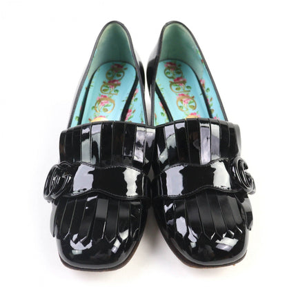 Gucci Pumps 474510 Patent Leather Black 36.5