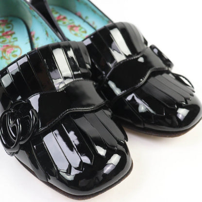 Gucci Pumps 474510 Patent Leather Black 36.5