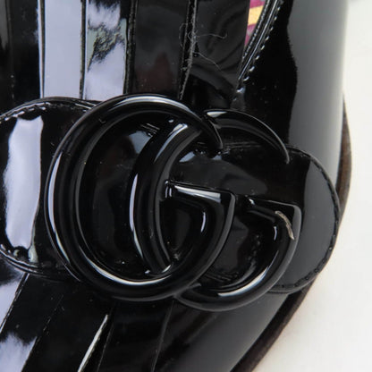 Gucci Pumps 474510 Patent Leather Black 36.5