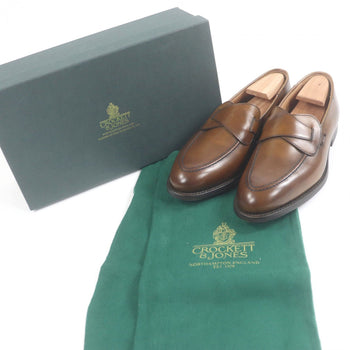 Crockett&Jones Loafers Leather Brown Selby 7 E