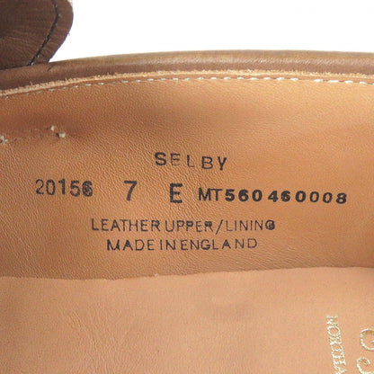 Crockett&Jones Loafers Leather Brown Selby 7 E