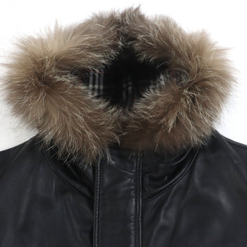 Burberry Black Label Coat Sheep Leather Black L