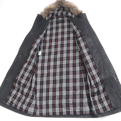 Burberry Black Label Coat Sheep Leather Black L