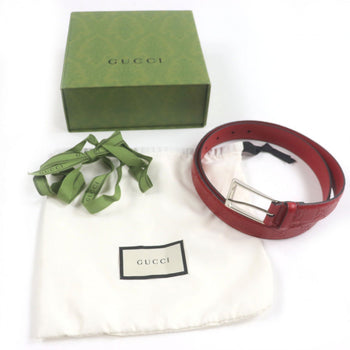Gucci Belt 429028 Leather Red Sima 9036