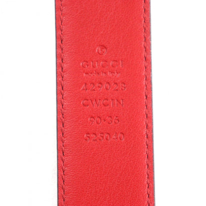 Gucci Belt 429028 Leather Red Sima 9036