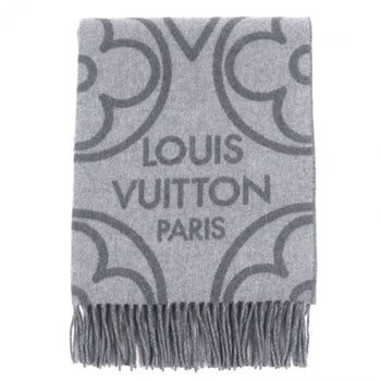 Louis Vuitton Scarf R96950 Cashmere Gray Echarpe Earmuffs