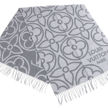 Louis Vuitton Scarf R96950 Cashmere Gray Echarpe Earmuffs