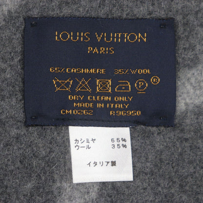 Louis Vuitton Scarf R96950 Cashmere Gray Echarpe Earmuffs