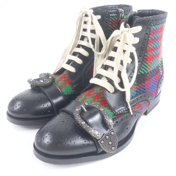 Gucci Boots 483956 Leather Black Type 6.5