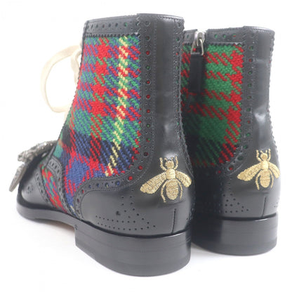 Gucci Boots 483956 Leather Black Type 6.5