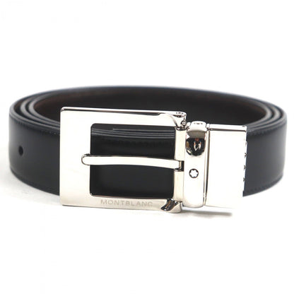 Montblanc Belt 106199 Leather Black Dark Brown
