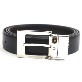 Montblanc Belt 106199 Leather Black Dark Brown
