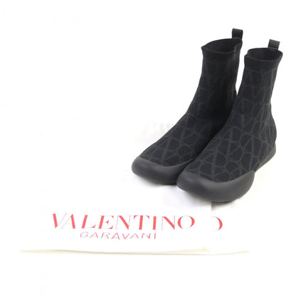 Valentino Garavani Boots 3Y2S0H35Jfx Knit Black Grey City Shore Toile Iconograph 42