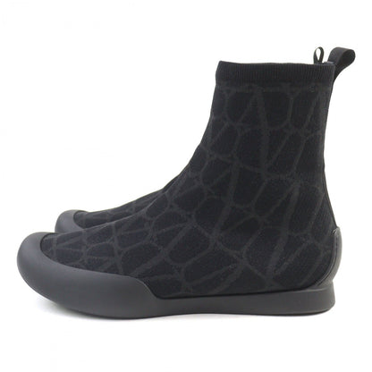 Valentino Garavani Boots 3Y2S0H35Jfx Knit Black Grey City Shore Toile Iconograph 42