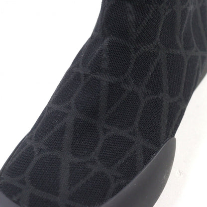 Valentino Garavani Boots 3Y2S0H35Jfx Knit Black Grey City Shore Toile Iconograph 42