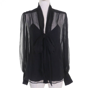 Gucci Blouse 756360 Silk Black 36