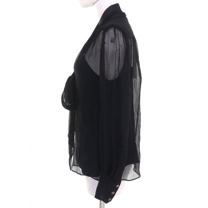 Gucci Blouse 756360 Silk Black 36