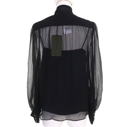 Gucci Blouse 756360 Silk Black 36