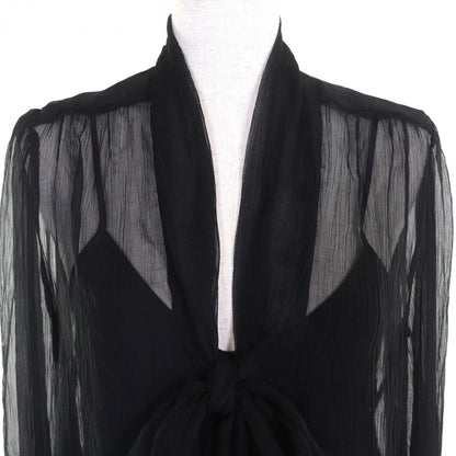 Gucci Blouse 756360 Silk Black 36