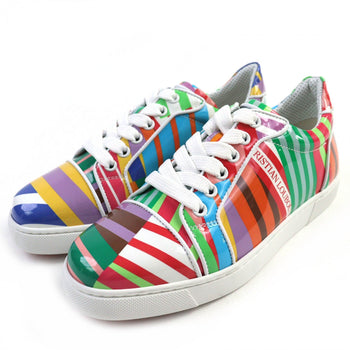 Christian Louboutin Low Cut Sneakers Patent Leather Multicolor 36.5