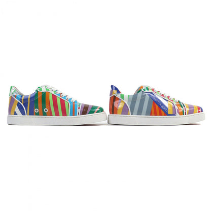 Christian Louboutin Low Cut Sneakers Patent Leather Multicolor 36.5