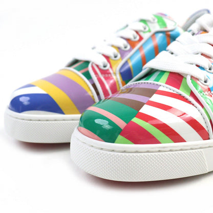 Christian Louboutin Low Cut Sneakers Patent Leather Multicolor 36.5