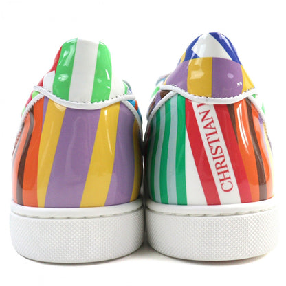 Christian Louboutin Low Cut Sneakers Patent Leather Multicolor 36.5