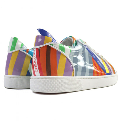 Christian Louboutin Low Cut Sneakers Patent Leather Multicolor 36.5