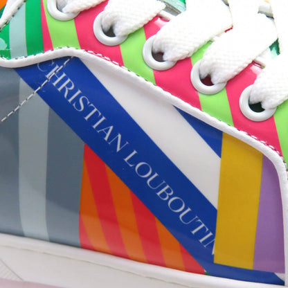 Christian Louboutin Low Cut Sneakers Patent Leather Multicolor 36.5