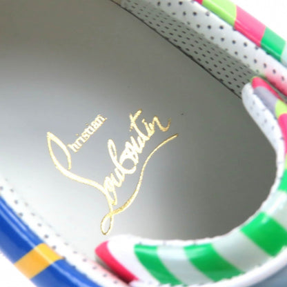 Christian Louboutin Low Cut Sneakers Patent Leather Multicolor 36.5