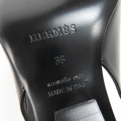 Hermes Pumps Leather Black Antim 55 36