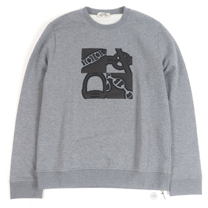 Hermes Sweat Cotton Gray Metallerie Au Carre L